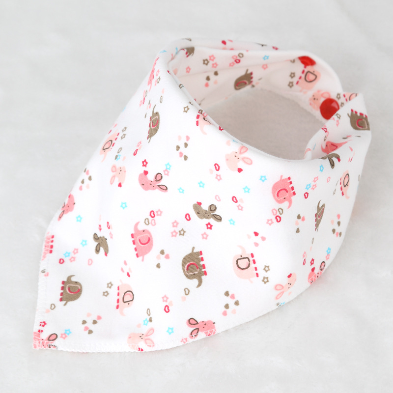 Baby Bibs Cotton Triangle Double Layers Cotton